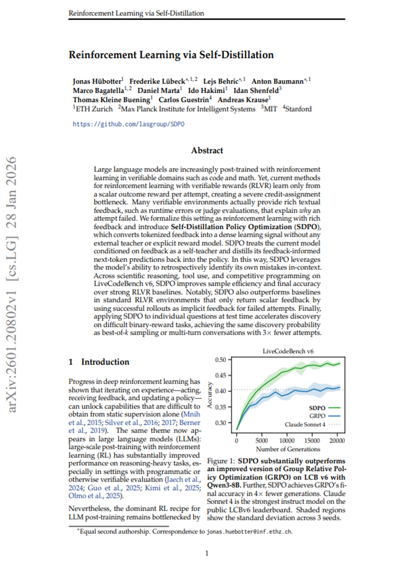 基于自蒸馏的强化学习