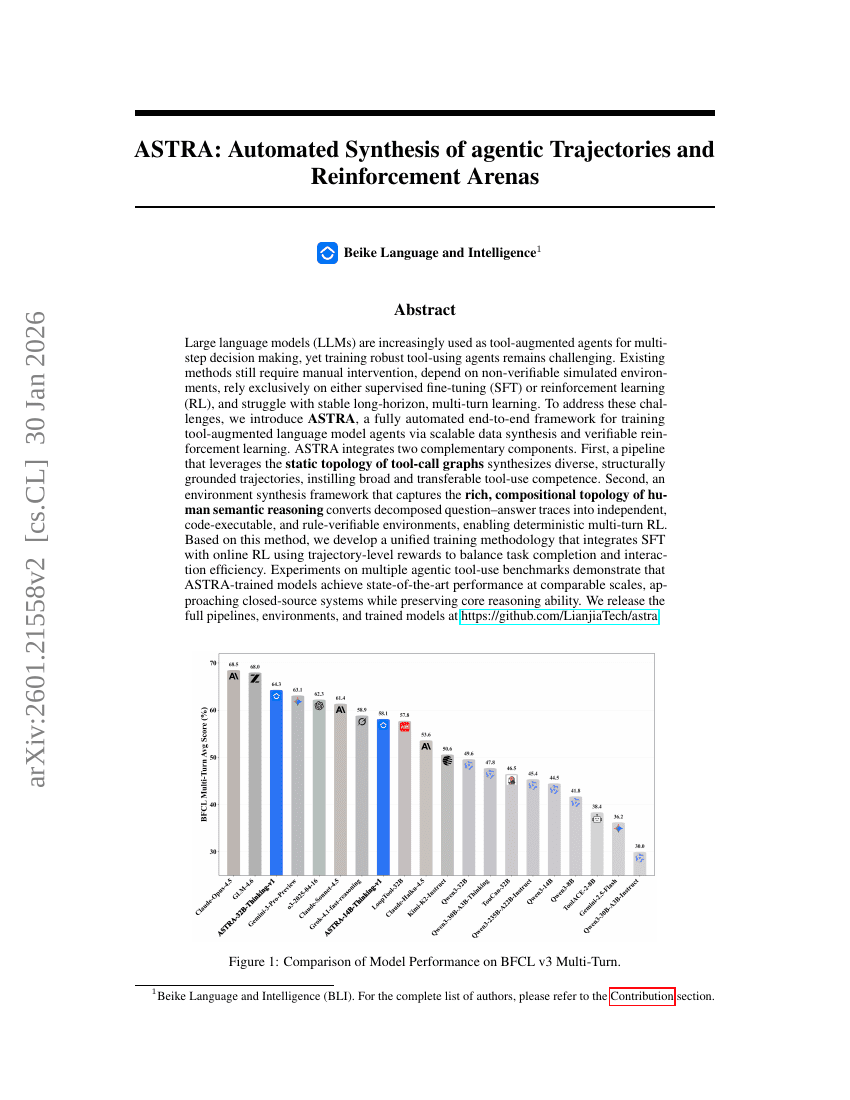 ASTRA: Automated Synthesis of agentic Trajectories and Reinforcement Arenas