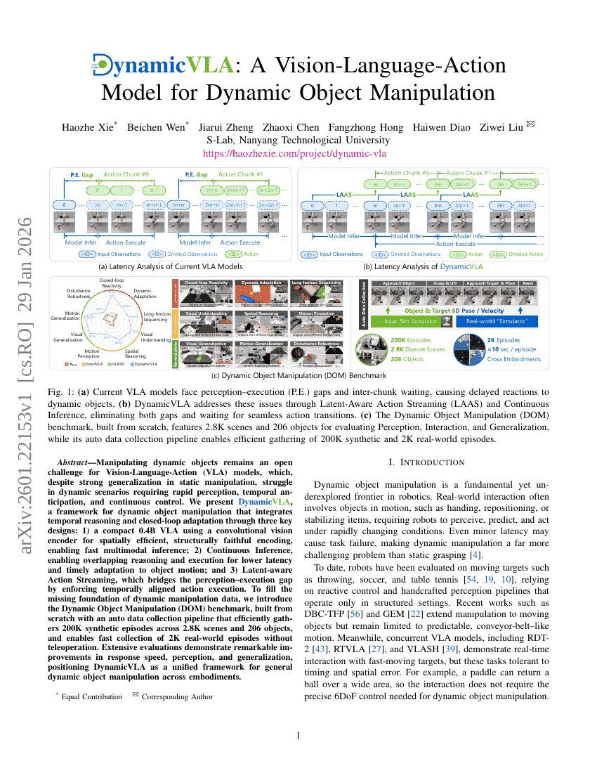 DynamicVLA: A Vision-Language-Action Model for Dynamic Object Manipulation