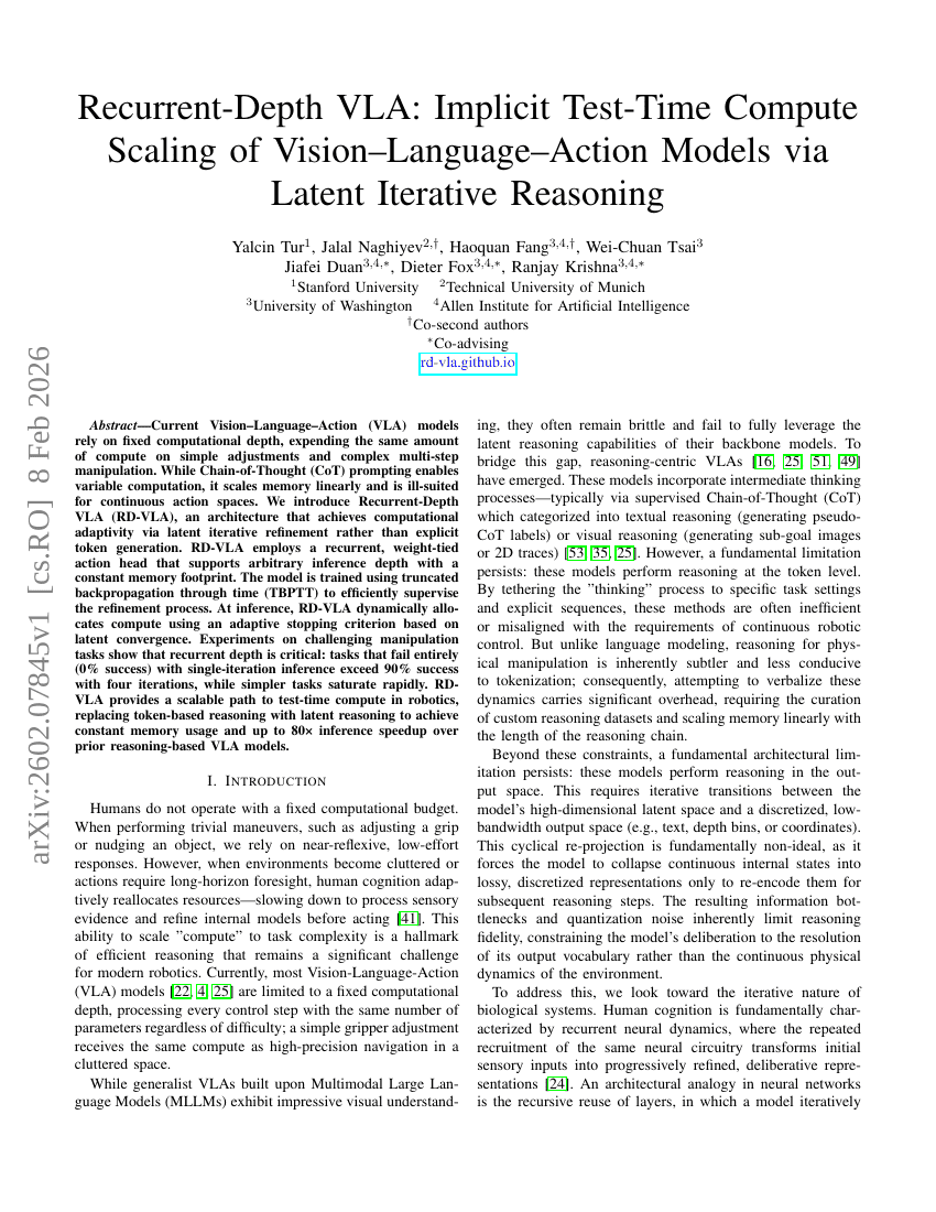 Recurrent-Depth VLA: Implicit Test-Time Compute Scaling of Vision-Language-Action Models via Latent Iterative Reasoning