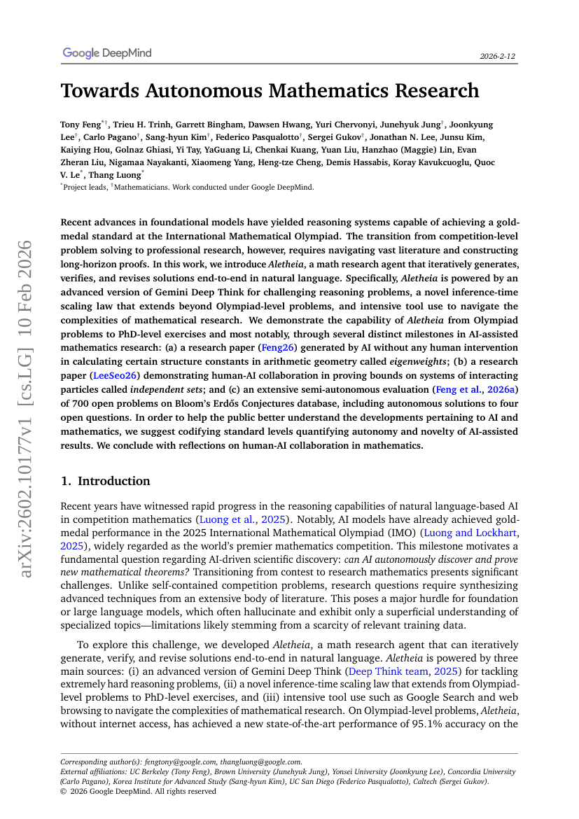 Vers une recherche mathématique autonome