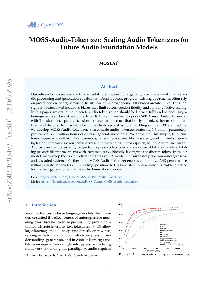 MOSS-Audio-Tokenizer: Scaling Audio Tokenizers for Future Audio Foundation Models