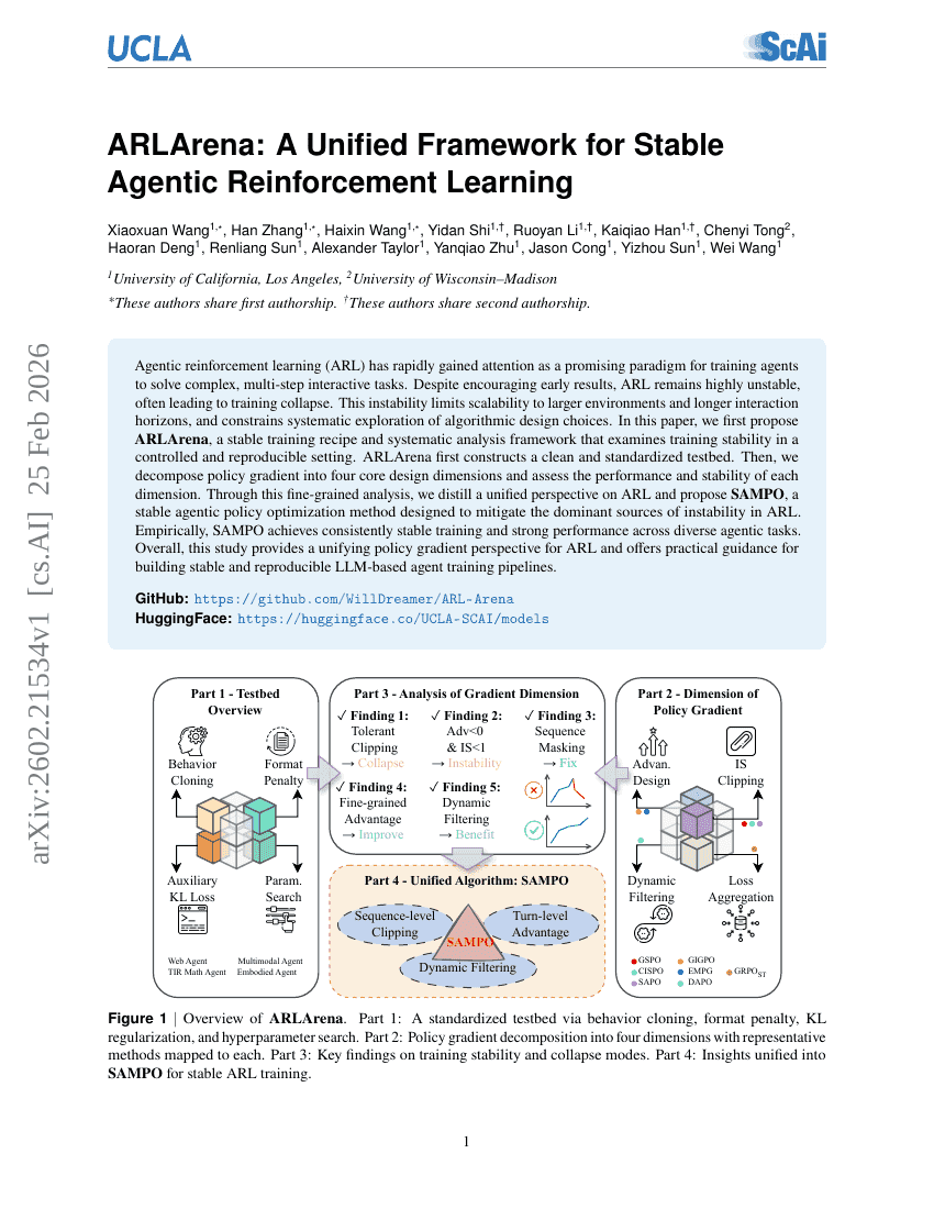 ARLArena: A Unified Framework for Stable Agentic Reinforcement Learning