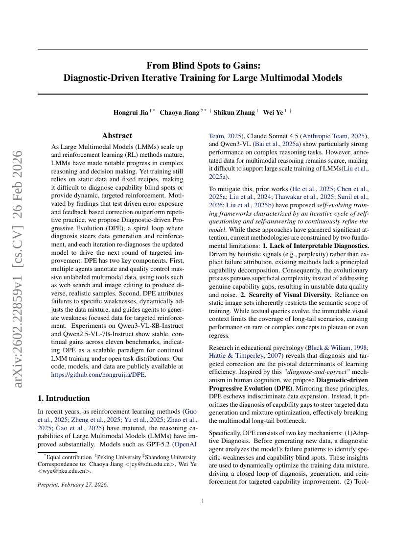 Von Blindstellen zu Gewinnen: diagnostikgetriebenes iteratives Training für große multimodale Modelle