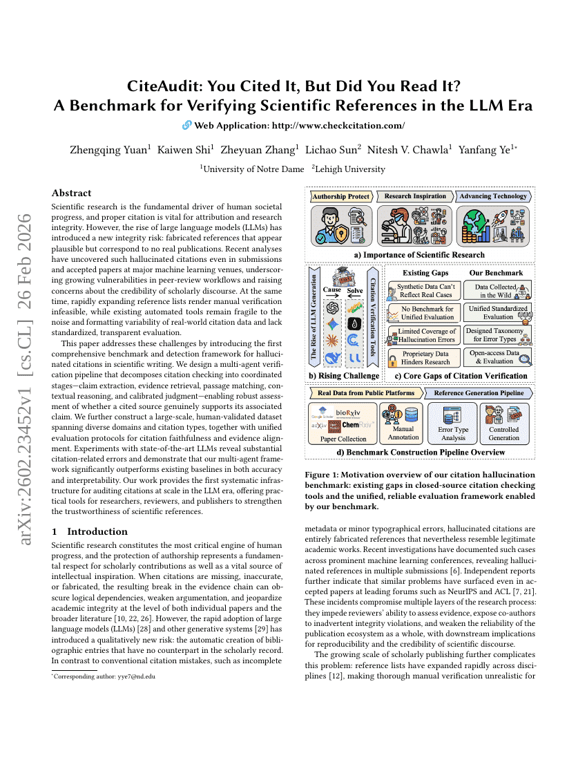 CiteAudit: You Cited It, But Did You Read It? A Benchmark for Verifying Scientific References in the LLM Era