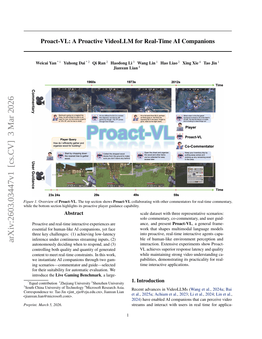 Proact-VL: A Proactive VideoLLM for Real-Time AI Companions