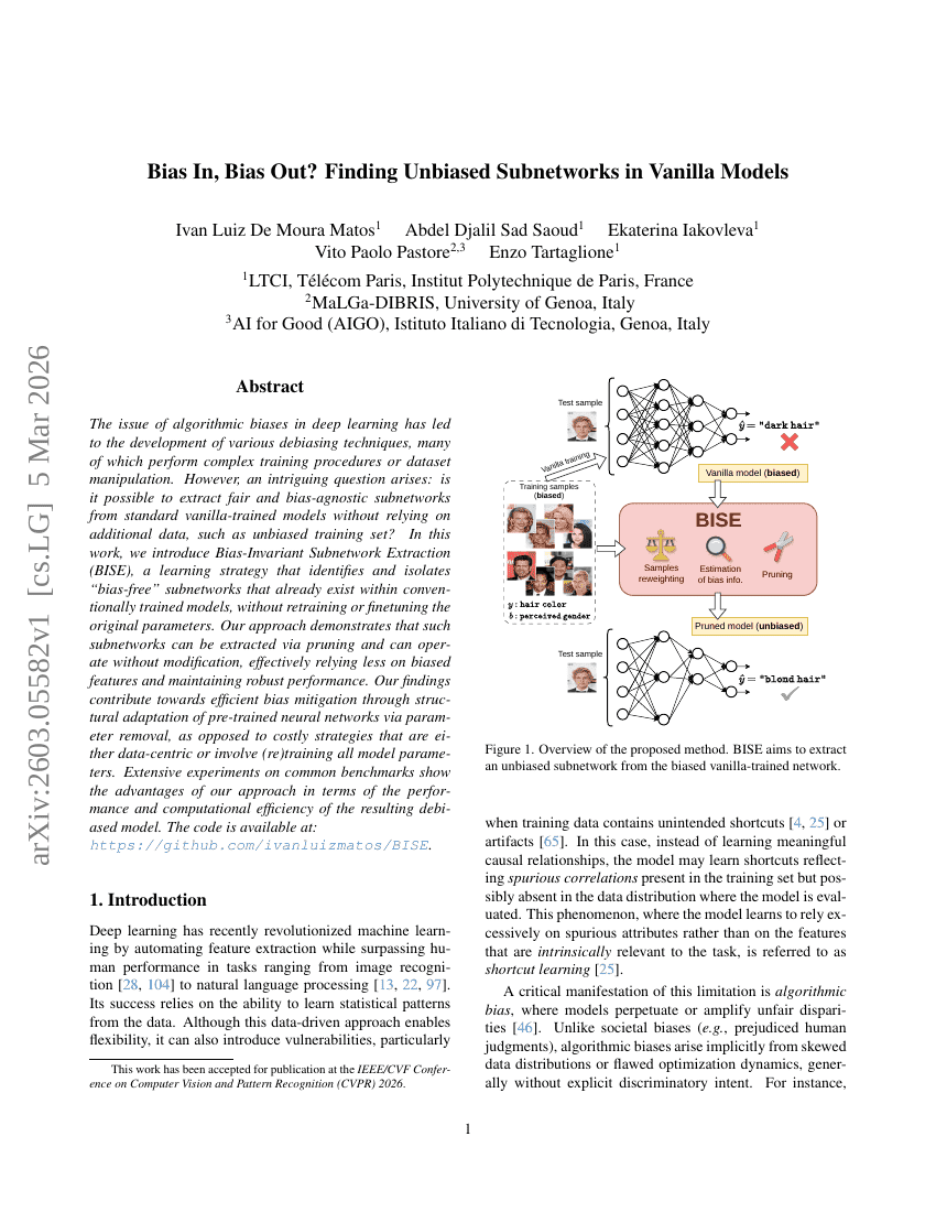 Bias In, Bias Out? Finding Unbiased Subnetworks in Vanilla Models