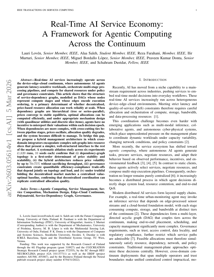 Real-Time AI Service Economy: A Framework for Agentic Computing Across the Continuum