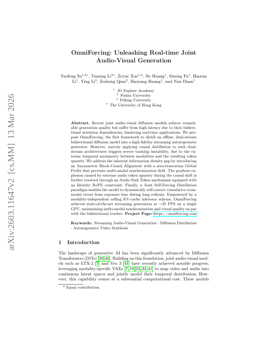 OmniForcing: Unleashing Real-time Joint Audio-Visual Generation