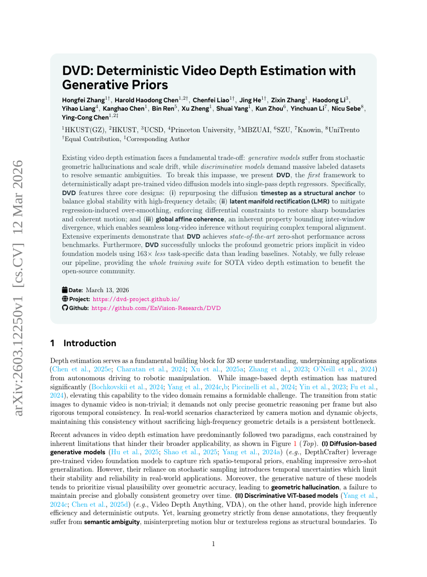 Deterministic Video Depth Estimation with Generative Priors