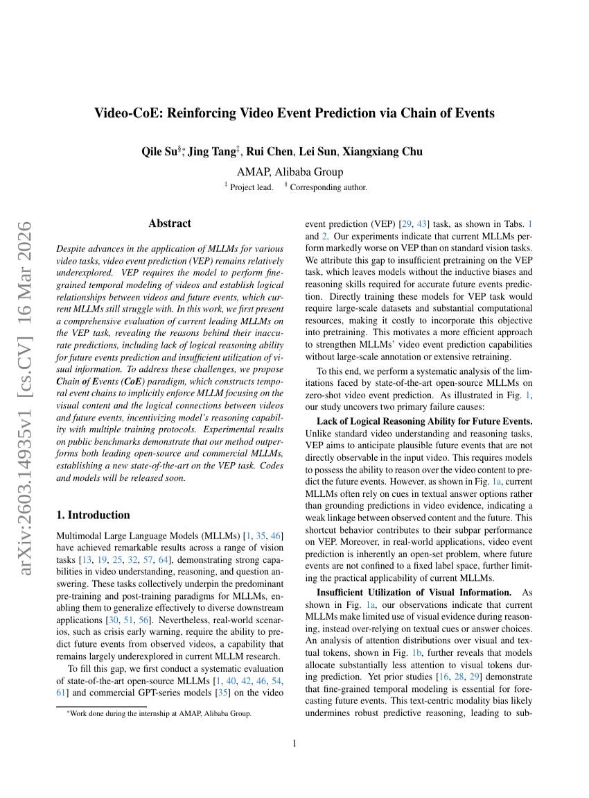 Video-CoE: تعزيز التنبؤ بالأحداث المرئية عبر سلسلة من الأحداث (Chain of Events)