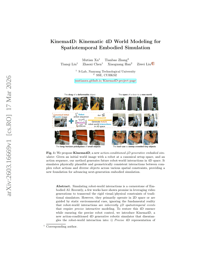 Kinema4D: Kinematic 4D World Modeling for Spatiotemporal Embodied Simulation