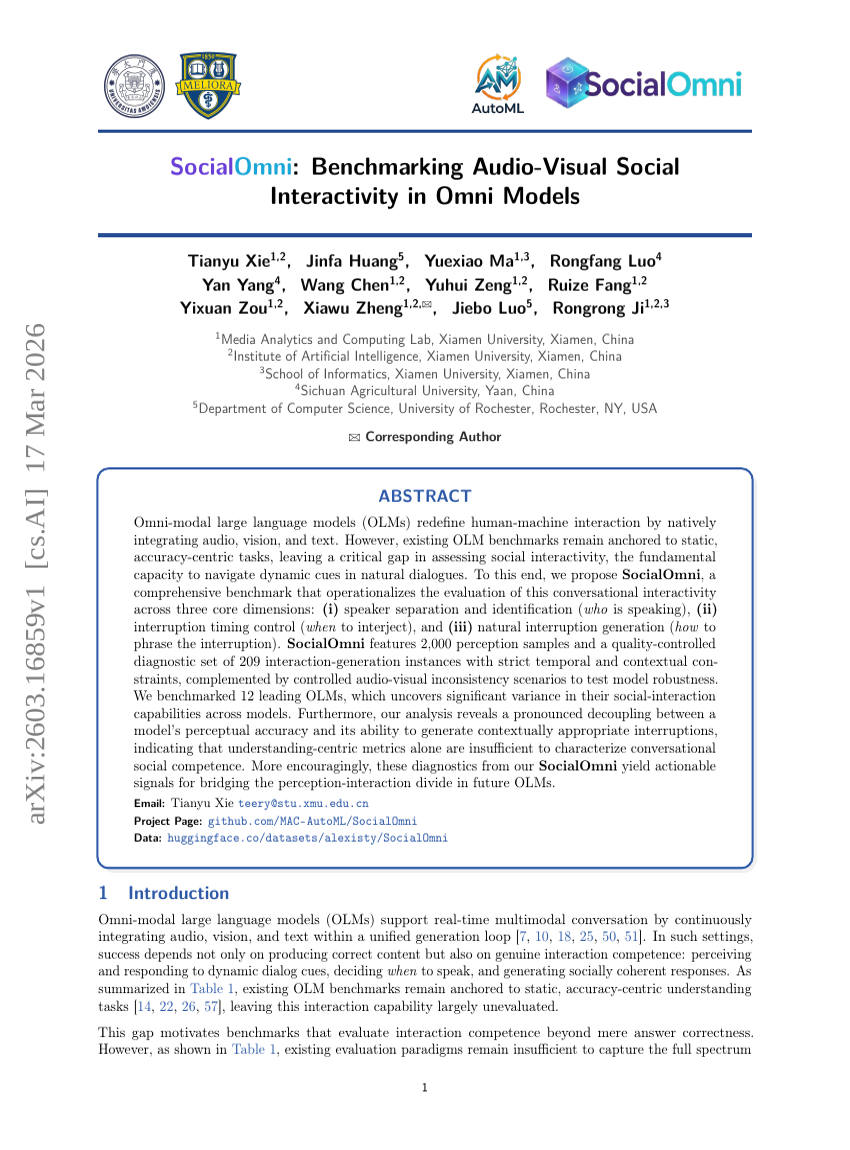 SocialOmni: Benchmarking Audio-Visual Social Interactivity in Omni Models