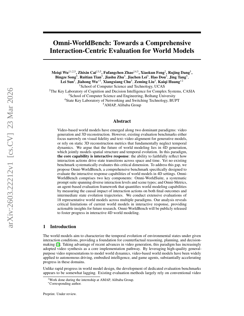 Omni-WorldBench: Towards a Comprehensive Interaction-Centric Evaluation for World Models