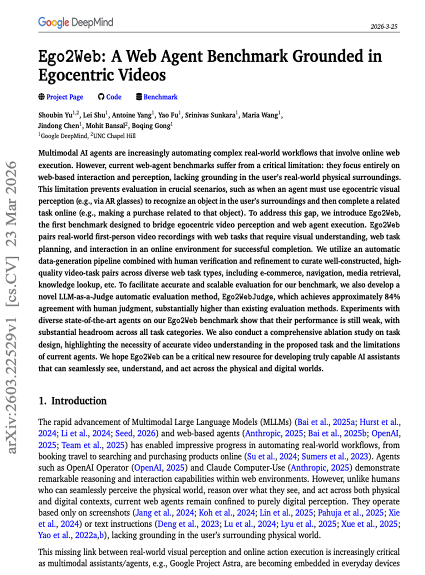 Ego2Web: A Web Agent Benchmark Grounded in Egocentric Videos