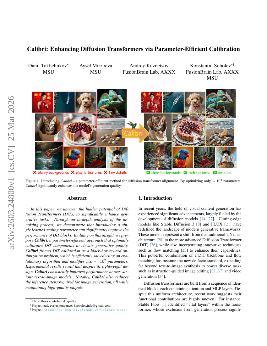 Calibri: Enhancing Diffusion Transformers via Parameter-Efficient Calibration