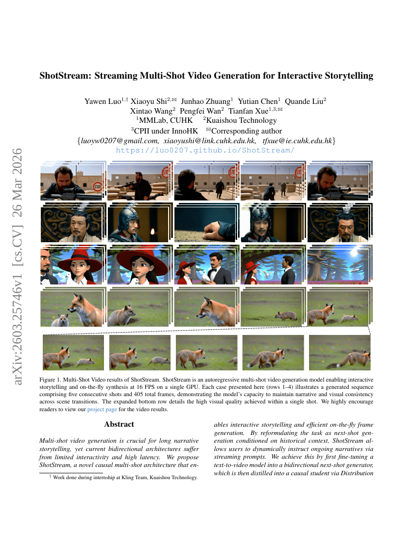 ShotStream: Streaming Multi-Shot Video Generation for Interactive Storytelling