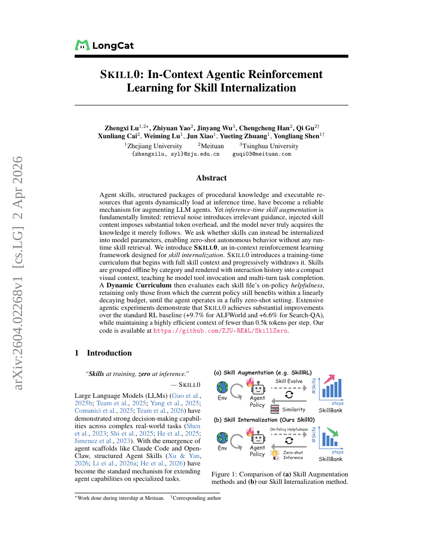 SKILL0: In-Context Agentic Reinforcement Learning for Skill Internalization