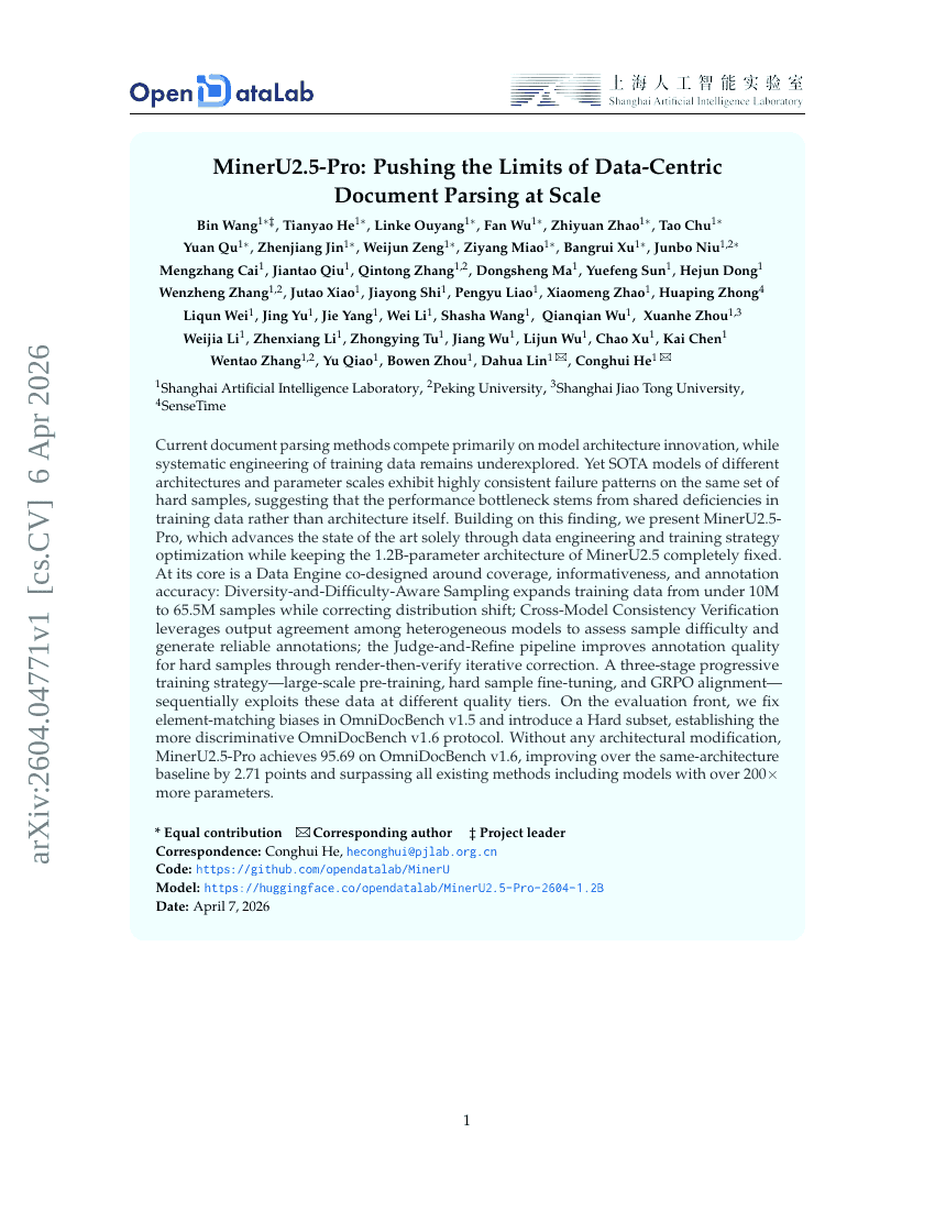 MinerU2.5-Pro: Pushing the Limits of Data-Centric Document Parsing at Scale
