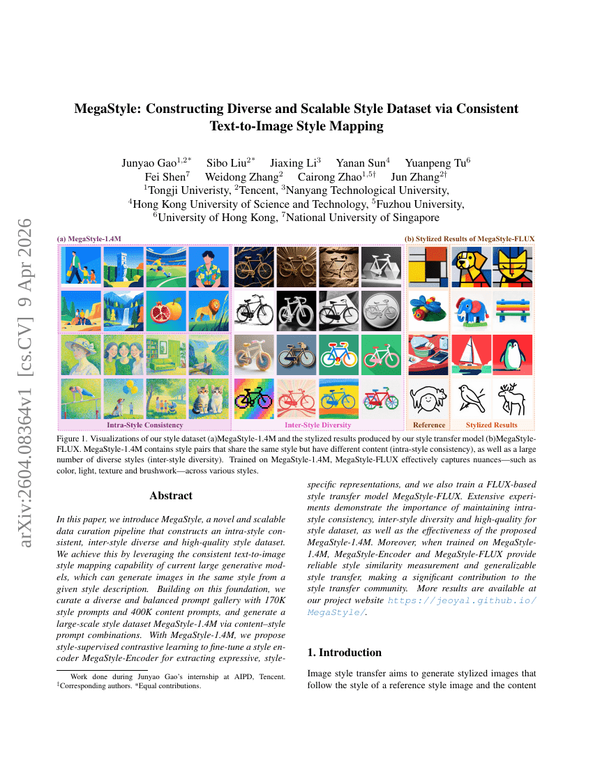 MegaStyle: Constructing Diverse and Scalable Style Dataset via Consistent Text-to-Image Style Mapping