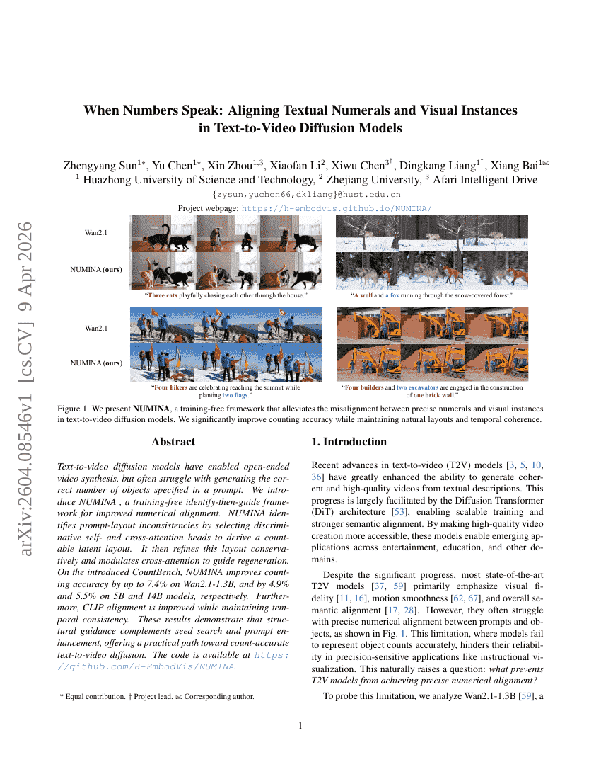 When Numbers Speak: Aligning Textual Numerals and Visual Instances in Text-to-Video Diffusion Models