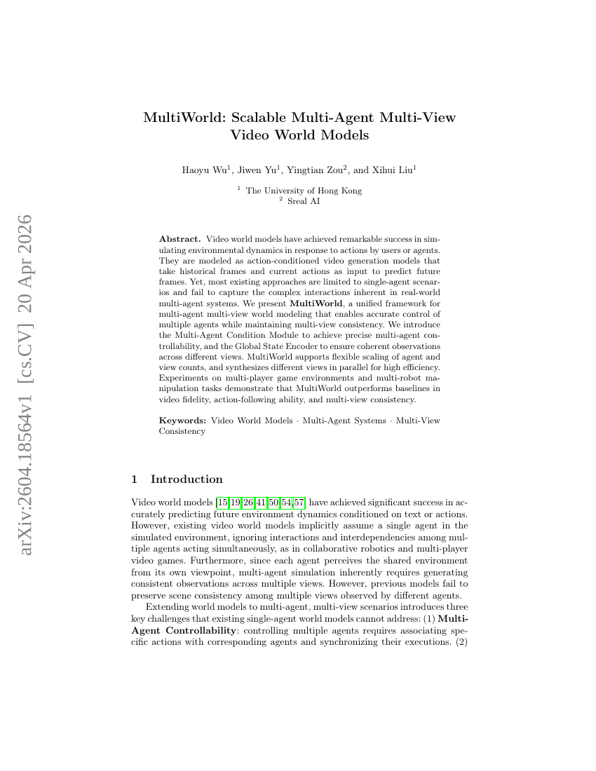MultiWorld: Scalable Multi-Agent Multi-View Video World Models
