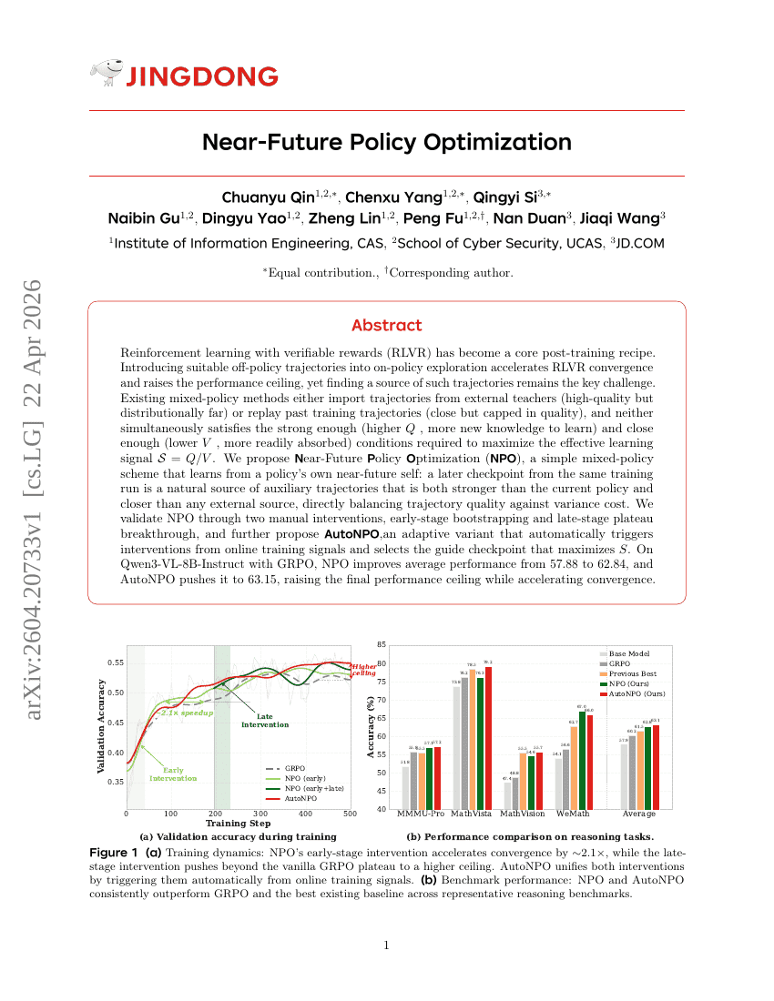Near-Future Policy Optimization