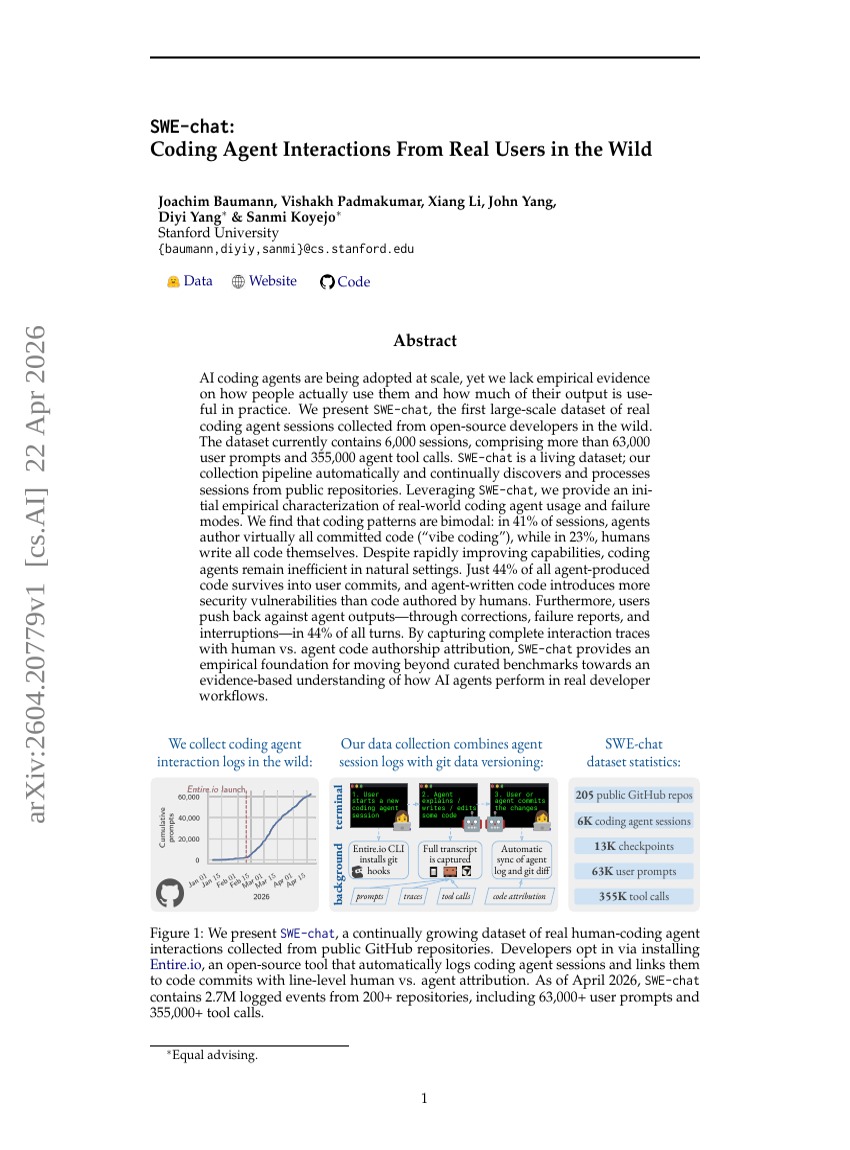 SWE-chat: Coding Agent Interactions From Real Users in the Wild