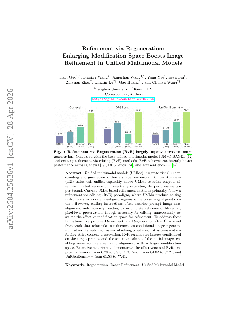 通过再生进行优化：扩展修改空间可提升统一多模态模型中的图像优化效果