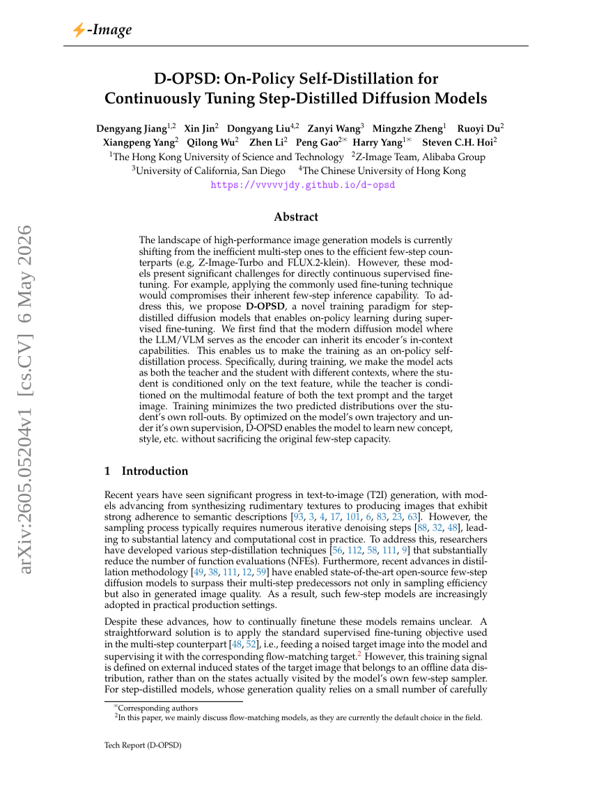 D-OPSD: On-Policy Self-Distillation for Continuously Tuning Step-Distilled Diffusion Models