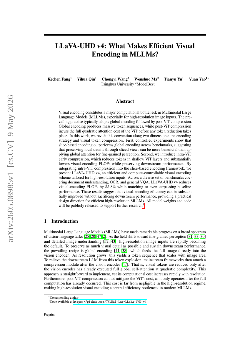 LLaVA-UHD v4: What Makes Efficient Visual Encoding in MLLMs?