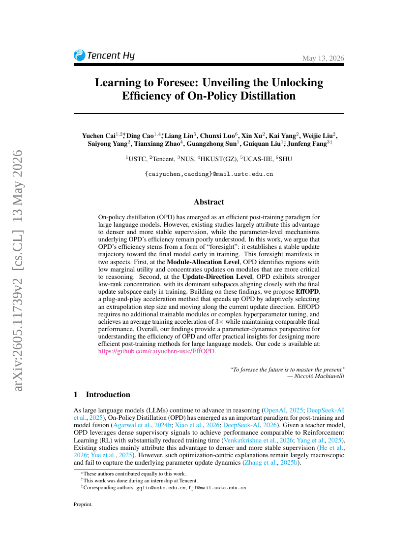 Learning to Foresee: Unveiling the Unlocking Efficiency of On-Policy Distillation