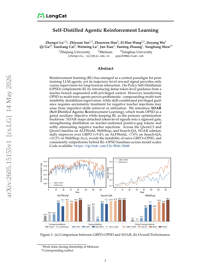 Self-Distilled Agentic Reinforcement Learning