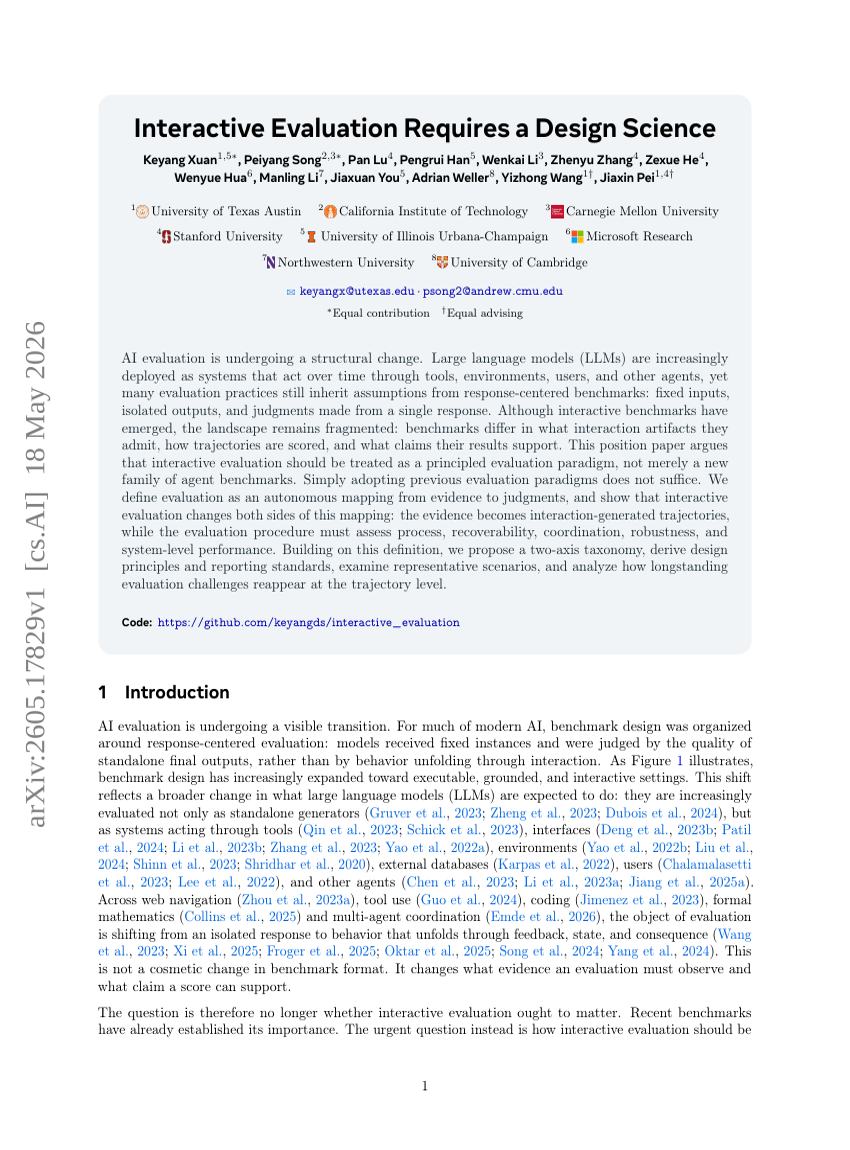 Interactive Evaluation Requires a Design Science