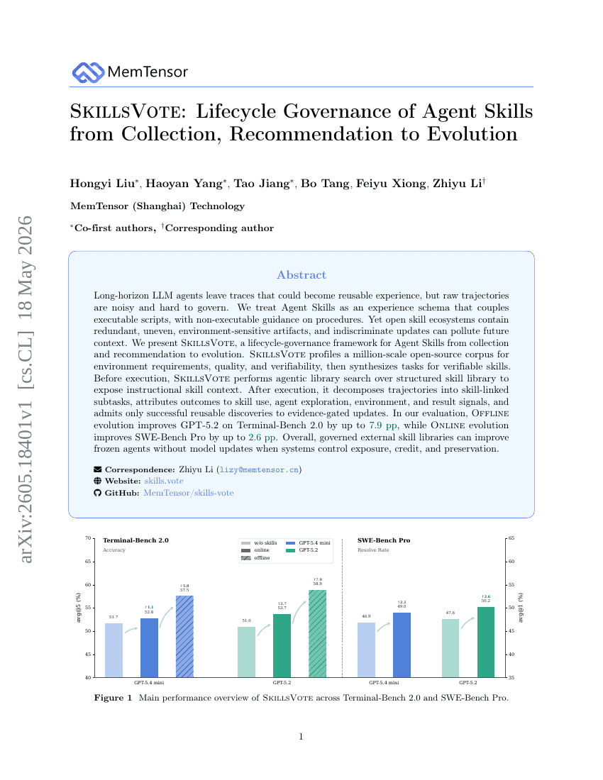 SkillsVote: Lifecycle Governance of Agent Skills from Collection, Recommendation to Evolution