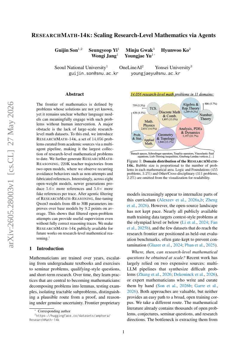 ResearchMath-14K: Scaling Research-Level Mathematics via Agents