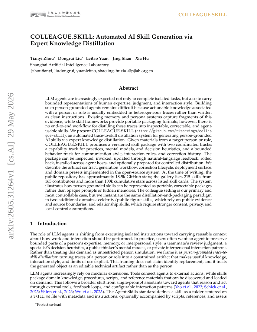 COLLEAGUE.SKILL: Automated AI Skill Generation via Expert Knowledge Distillation