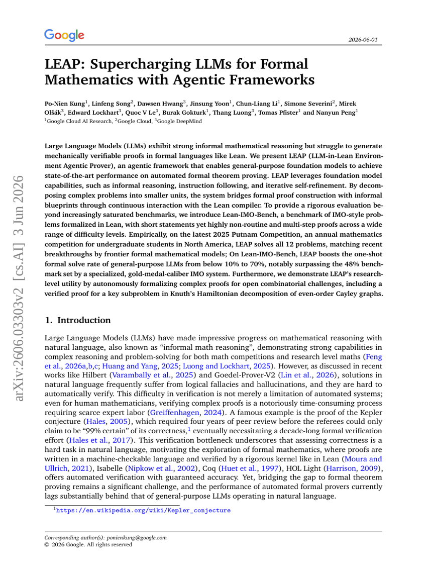 LEAP: Supercharging LLMs for Formal Mathematics with Agentic Frameworks