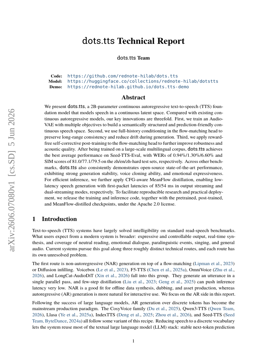 dots.tts Technical Report