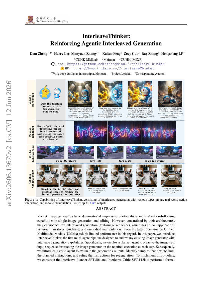 InterleaveThinker: Reinforcing Agentic Interleaved Generation