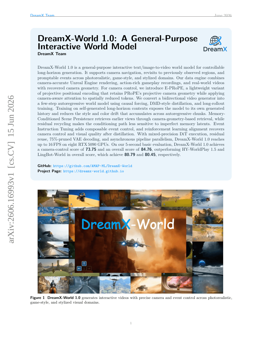 DreamX-World 1.0: A General-Purpose Interactive World Model