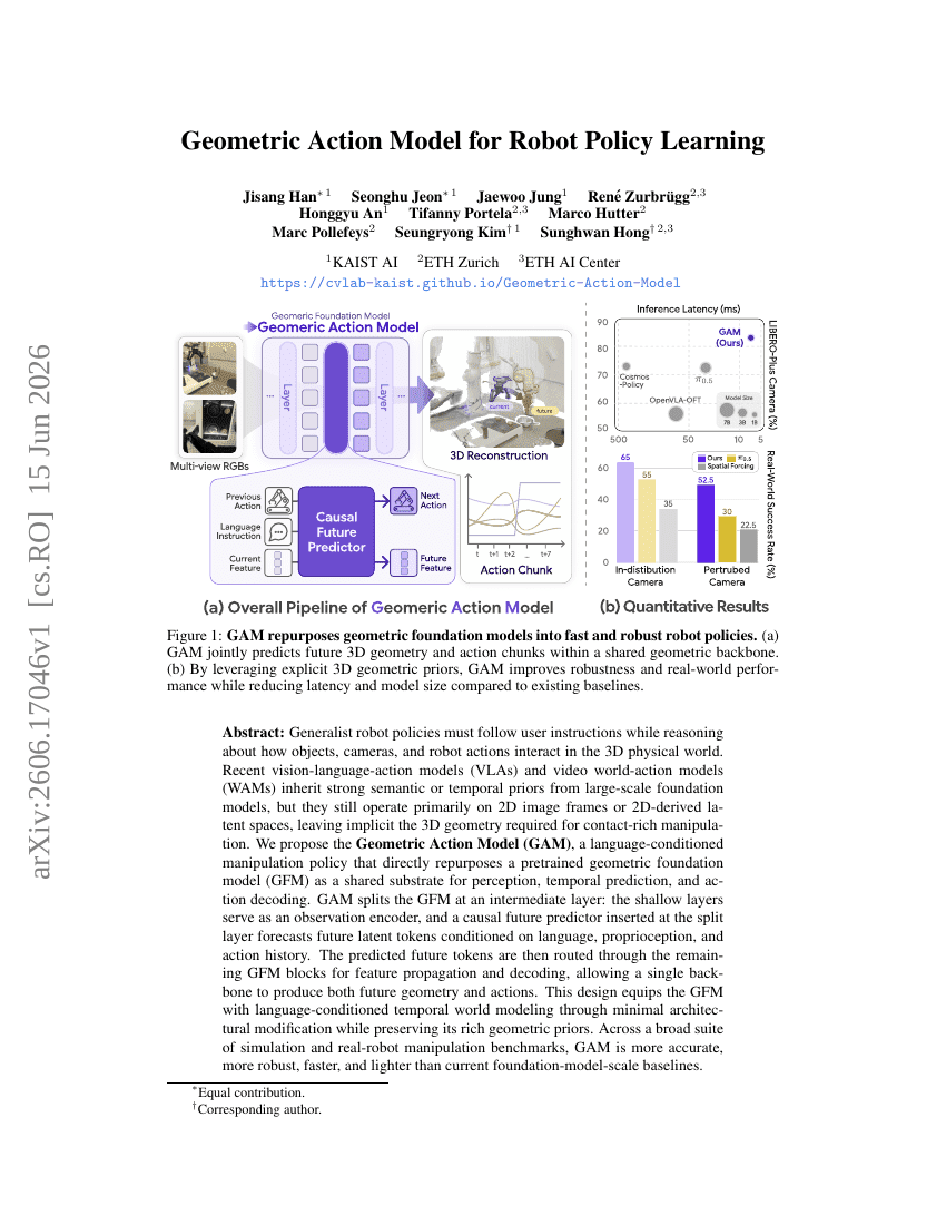 Geometric Action Model for Robot Policy Learning