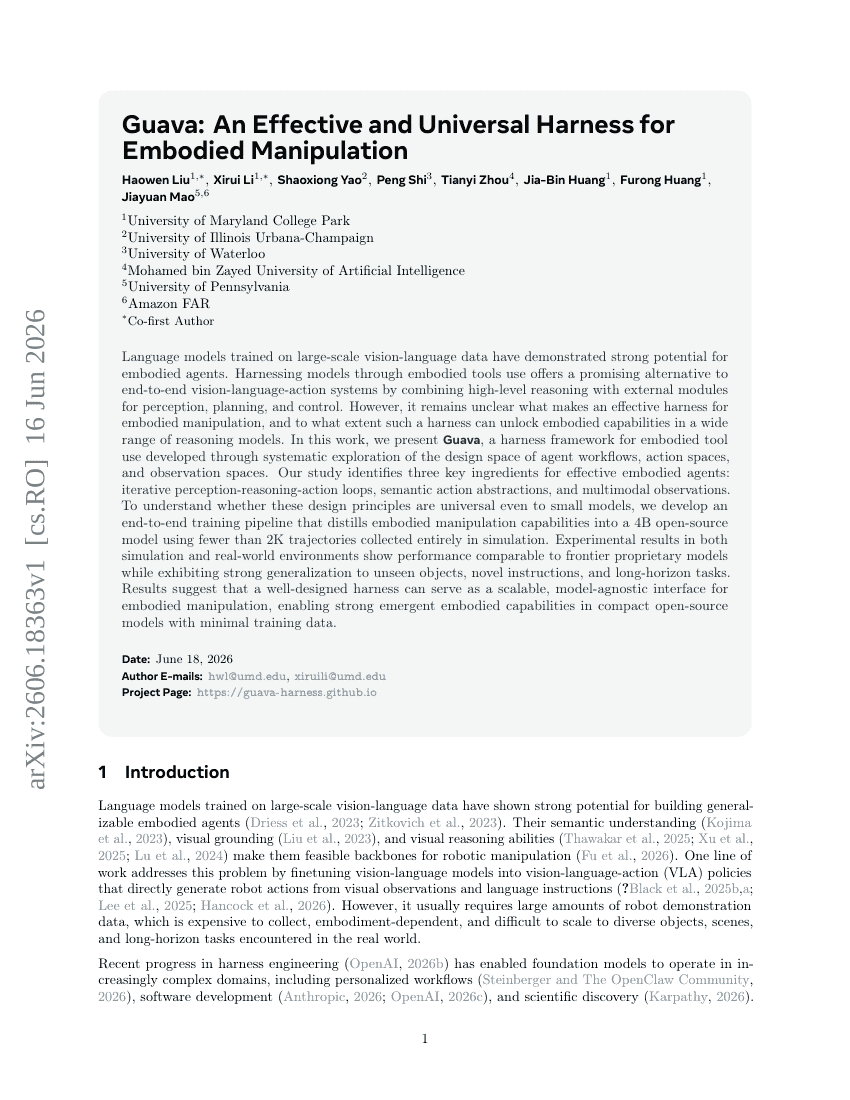 Guava: An Effective and Universal Harness for Embodied Manipulation