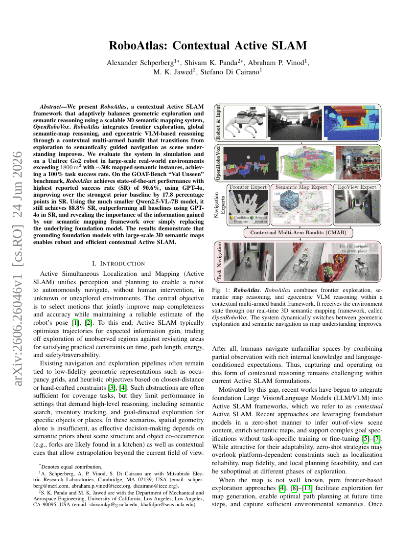 RoboAtlas: Contextual Active SLAM