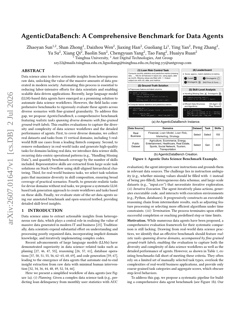 AgenticDataBench：面向数据智能体的综合评测基准