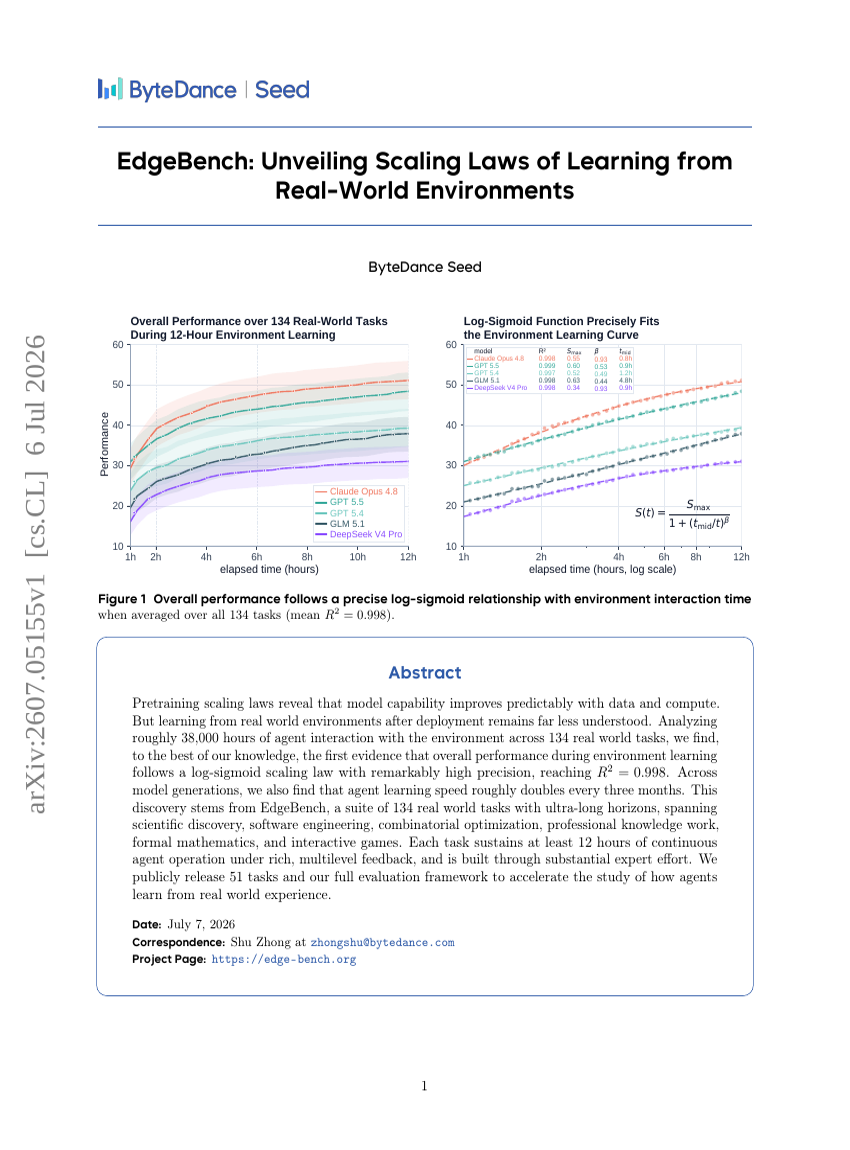 EdgeBench: Unveiling Scaling Laws of Learning from Real-World Environments