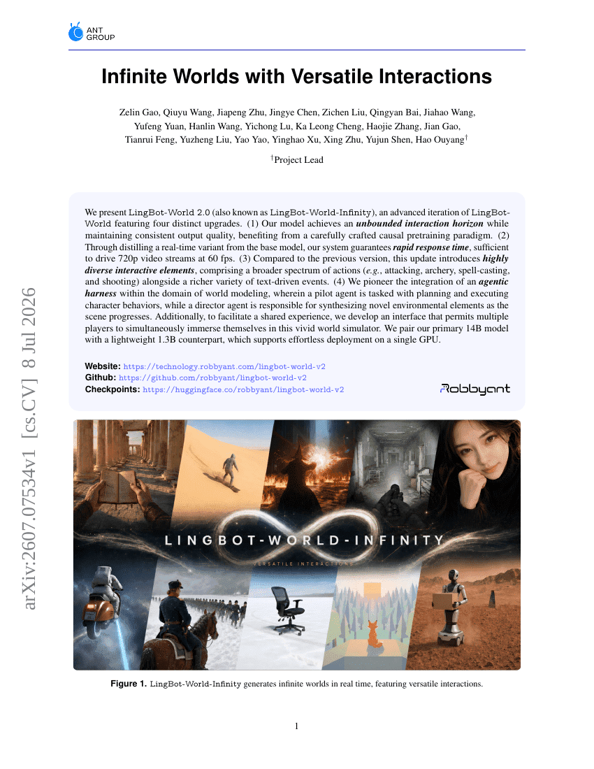 Infinite Worlds with Versatile Interactions