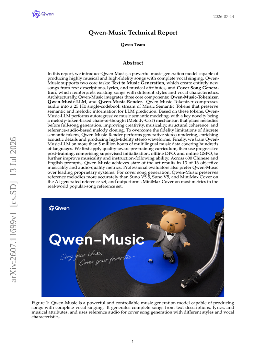 Qwen-Music Technischer Bericht