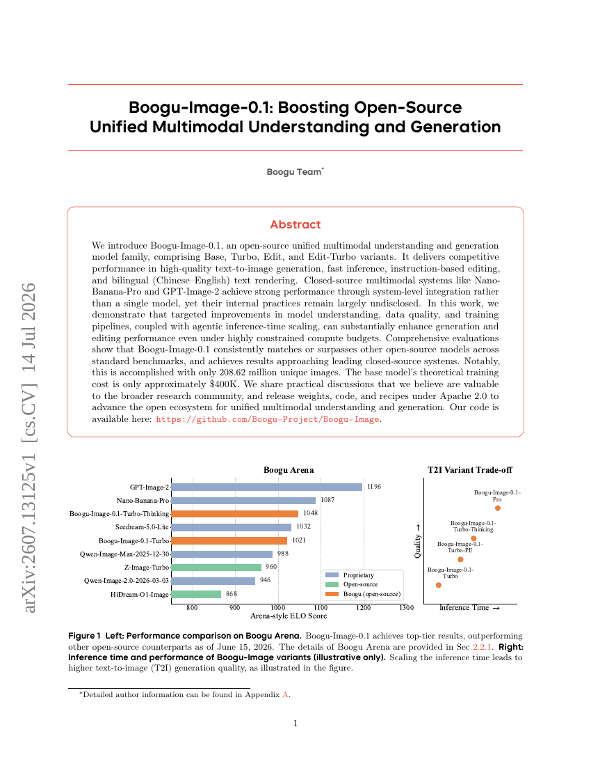 Boogu-Image-0.1: Boosting Open-Source Unified Multimodal Understanding and Generation