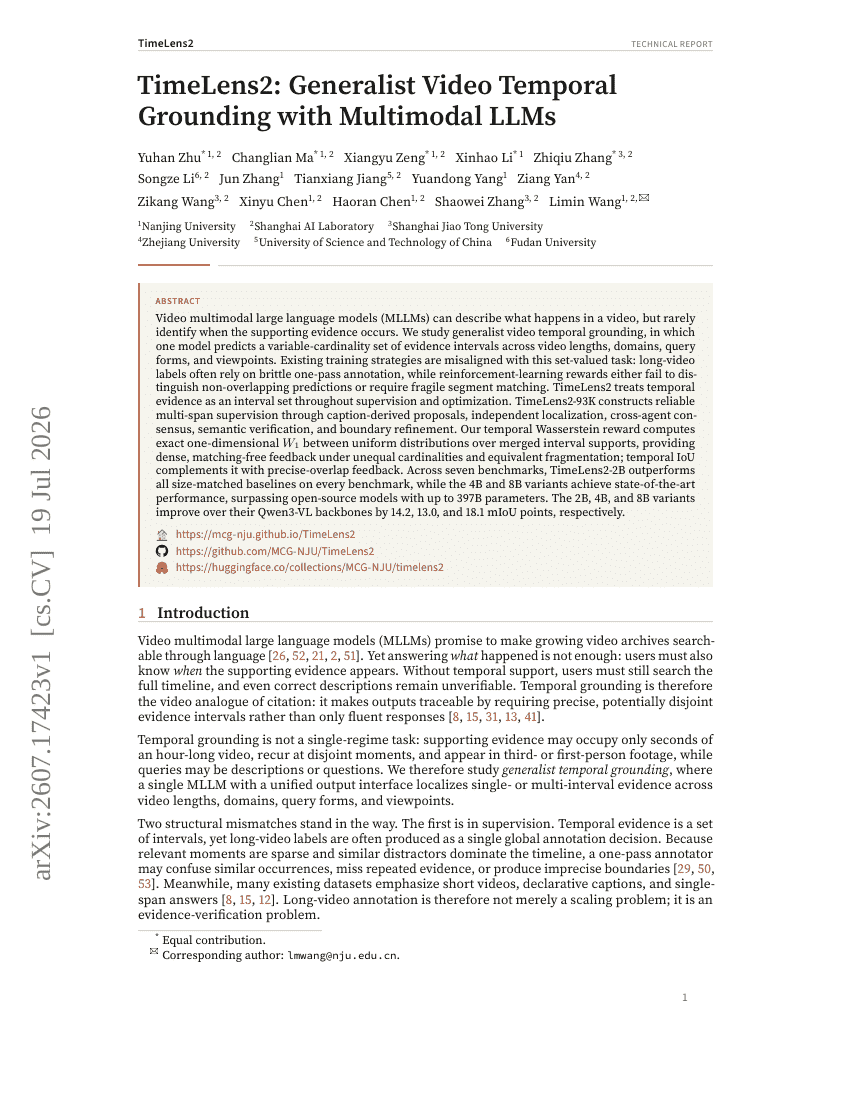 TimeLens2: Generalist Video Temporal Grounding with Multimodal LLMs